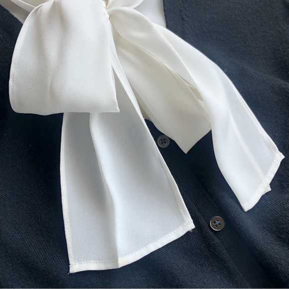 G2000WOMEN Collection Black and White Long Sleeve Blouse - Women's Medium/34 - Picture 5 of 15